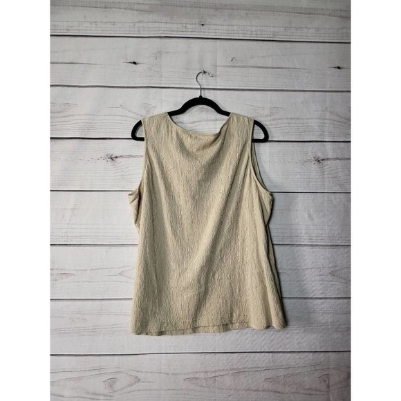 White Stag Women Tank Top Whipped Latte Sleeveless Stretch Textured Plus 18W/20W - Picture 2 of 5